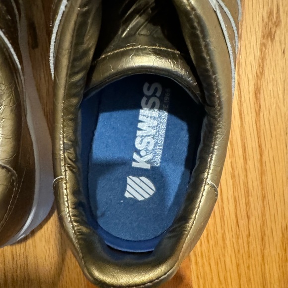 K-Swiss Men’s Gold Leather Lifestyle Shoes Size 11 - Picture 10 of 11